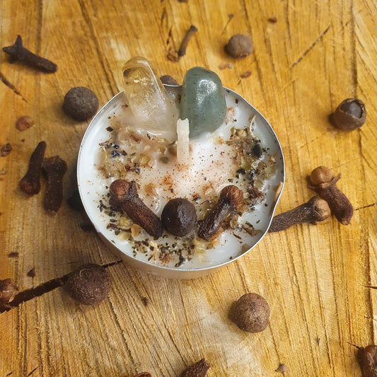 MONEY Intention Spell Tea Light Candle
